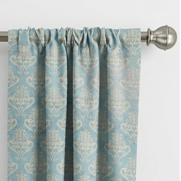 Other - Ambesonne Blue Damask Premium Window Curtains 2 Panel Set Rod Pocket 56x84